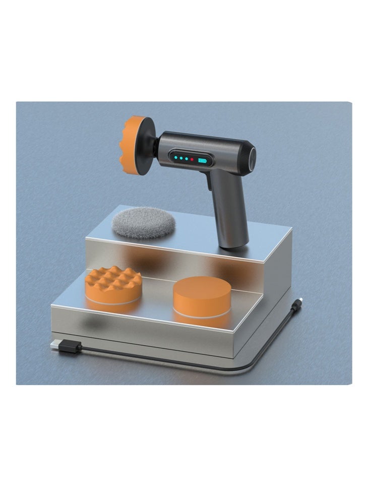 عام **ملمع سيارات يدوي محمول قابل للشحن عبر USB - رؤوس قابلة للتبديل متعددة، ضوضاء منخفضة، تلميع فعال لشمع السيارات وإزالة الخدوش** - Image 1